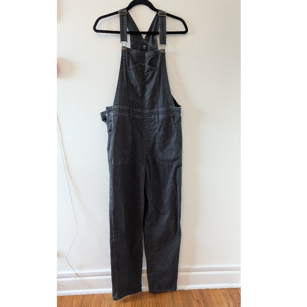 Prana Charcoal Black Organic Cotton Sancho Overalls